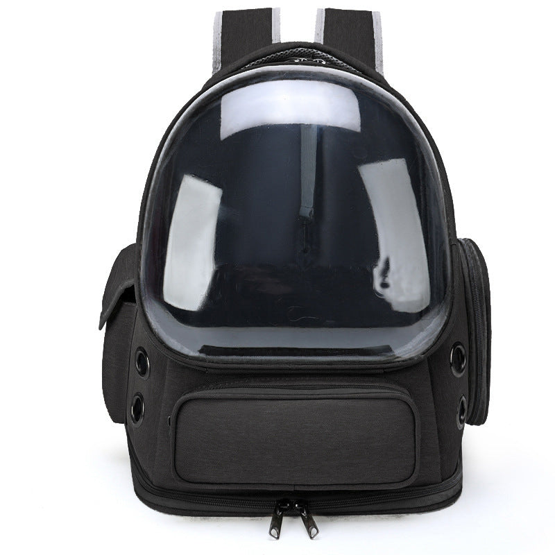 Experience the Future of Pet Travel with the Transparent Space Capsule Pet Backpack
