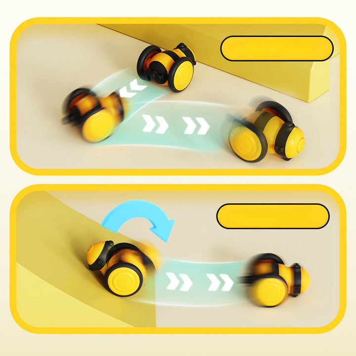 Unleash the Fun with the Electric Interactive Pet Toy Moving Bee Feather Teaser