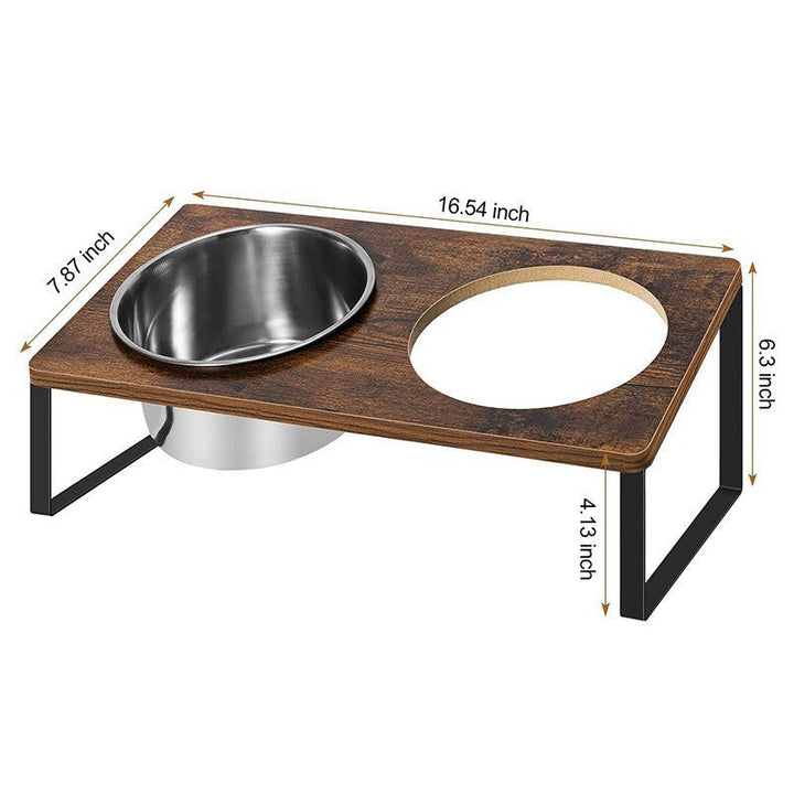Elevate Your Pet's Dining Experience with Our Iron Wood Feeding Rack