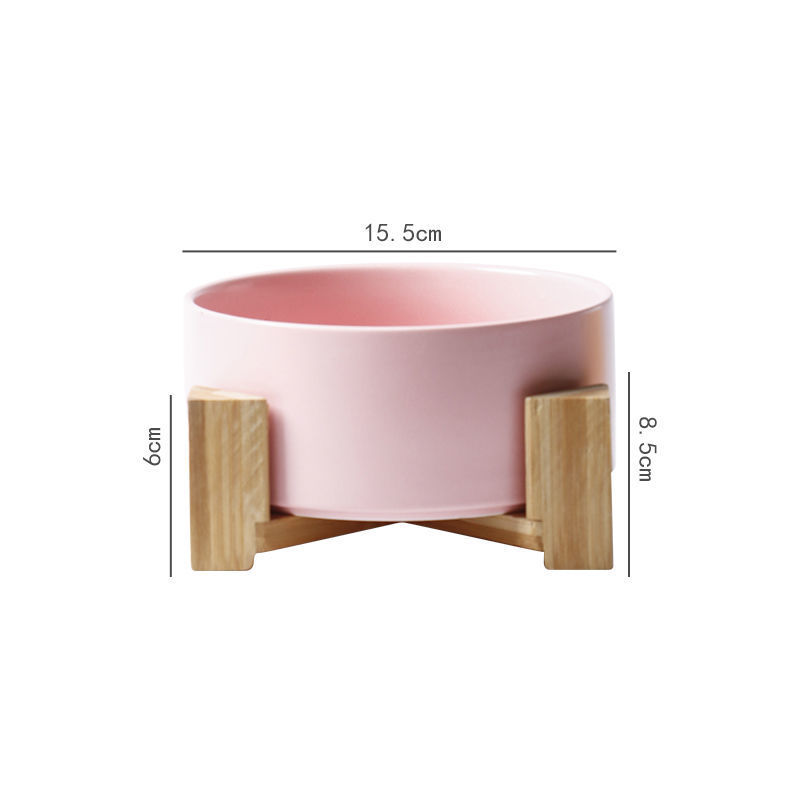 Large Capacity High Stand Ceramic Pet Feeding Bowl