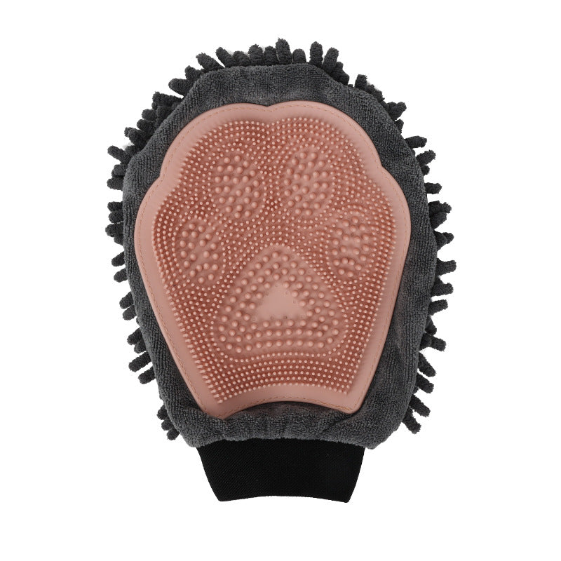2 In 1 Pet Bathing Grooming Glove Brush Massage Tool