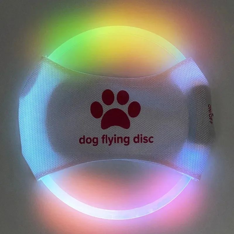 LED Glowing Pet Flying Disc Training Interactive Toy