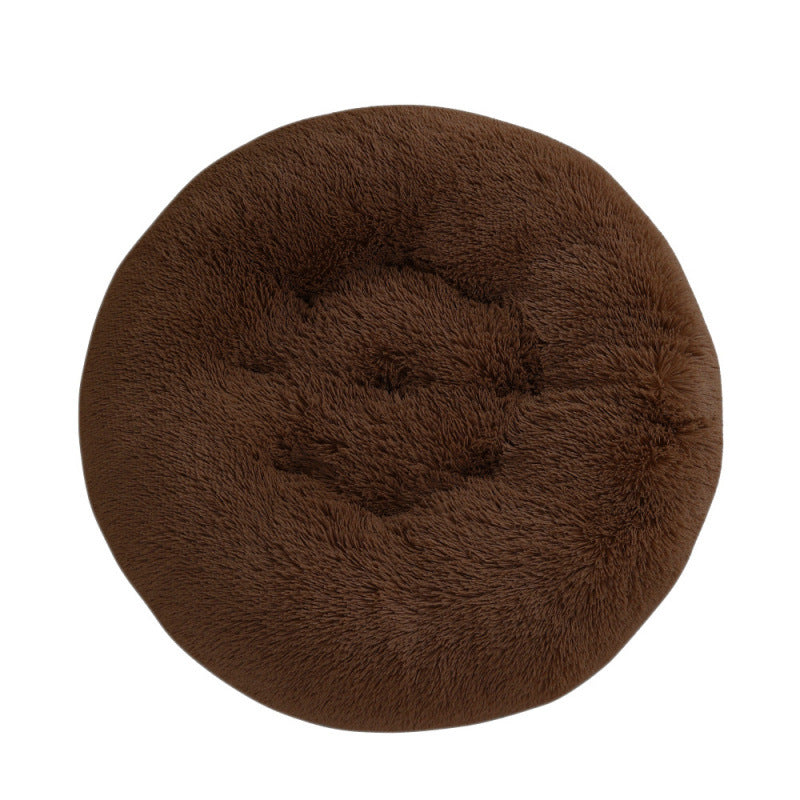 Round Plush Warm Pet Sleep Mat Bed