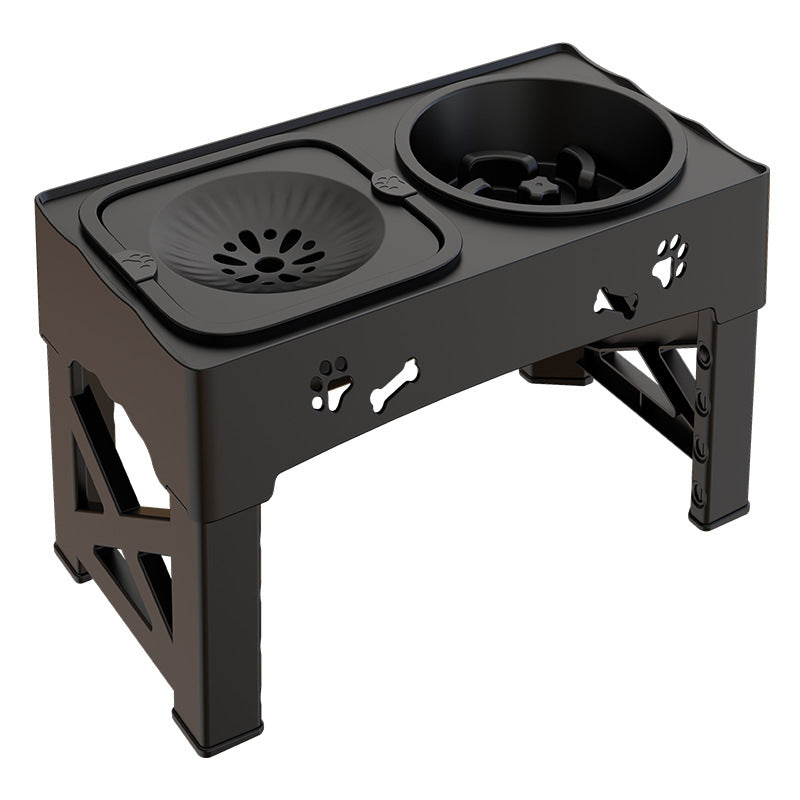 Pet Stainless Steel Double Bowl Feeder Adjustable Bowl