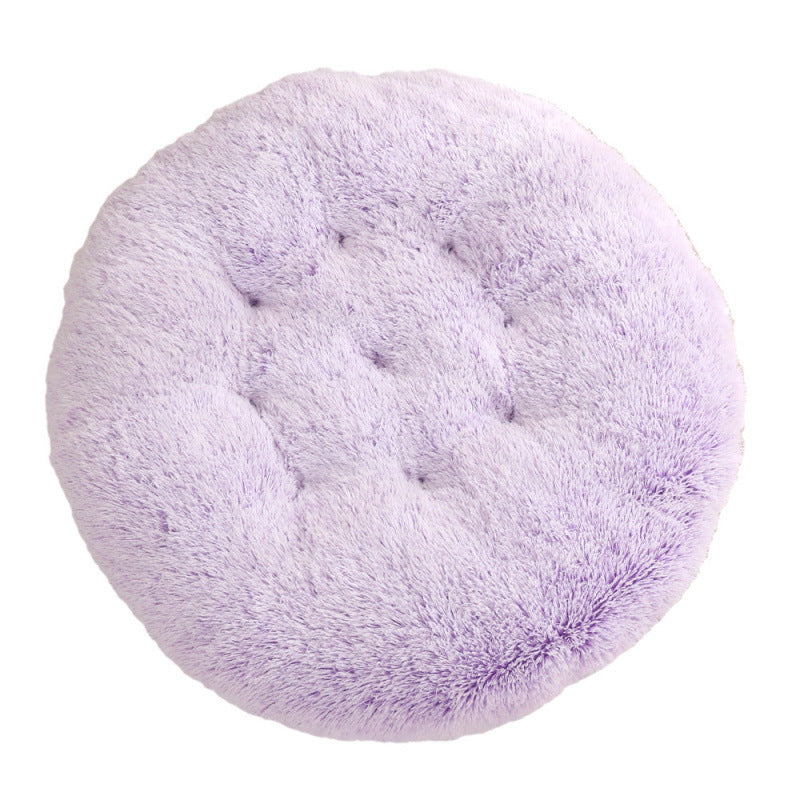 Round Plush Warm Pet Sleep Mat Bed