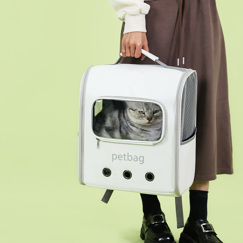 Pet Large Capacity Portable Backpack Transparent Window Carrier