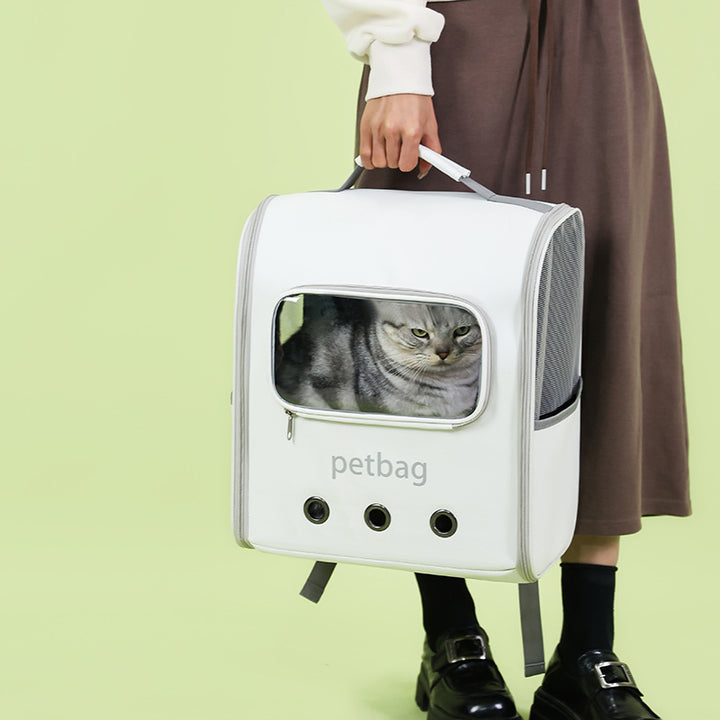 Pet Large Capacity Portable Backpack Transparent Window Carrier