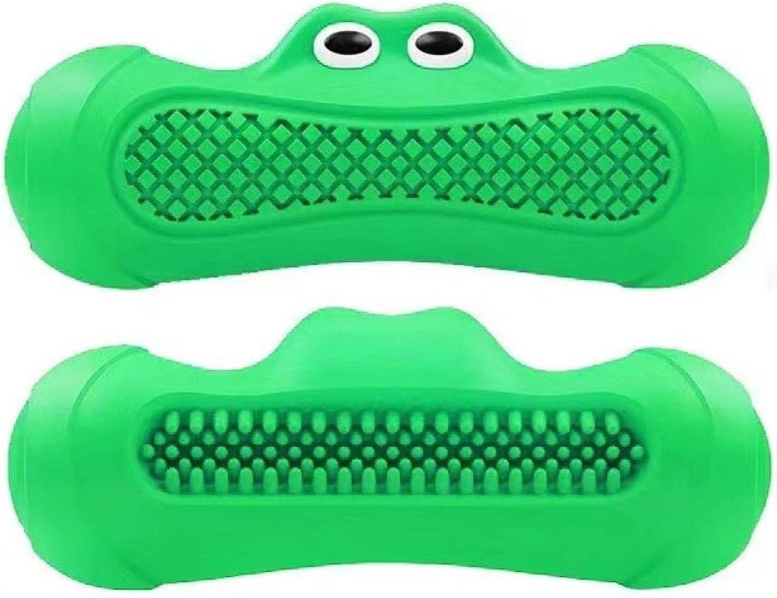 Durable Rubber Pet Teething Chew Rugby Toy