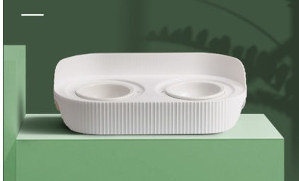 Pet Ceramic Food Bowl Neck Protection Feeding Dish