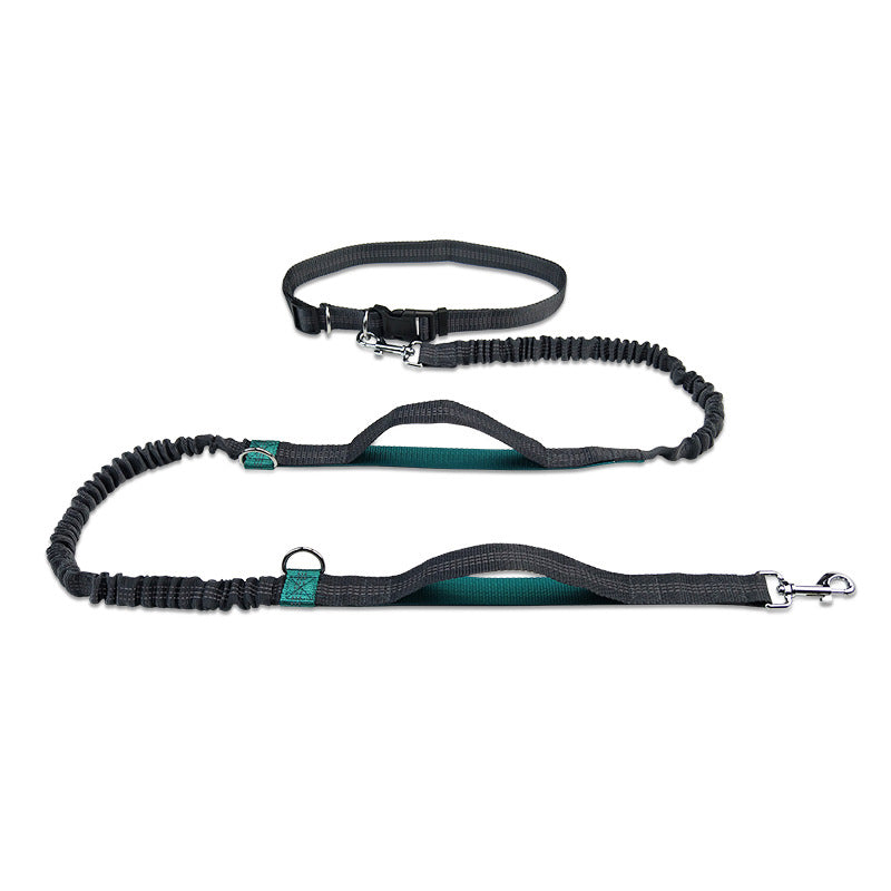 Reflective Telescopic Double Pet Leash Running Lead Rope