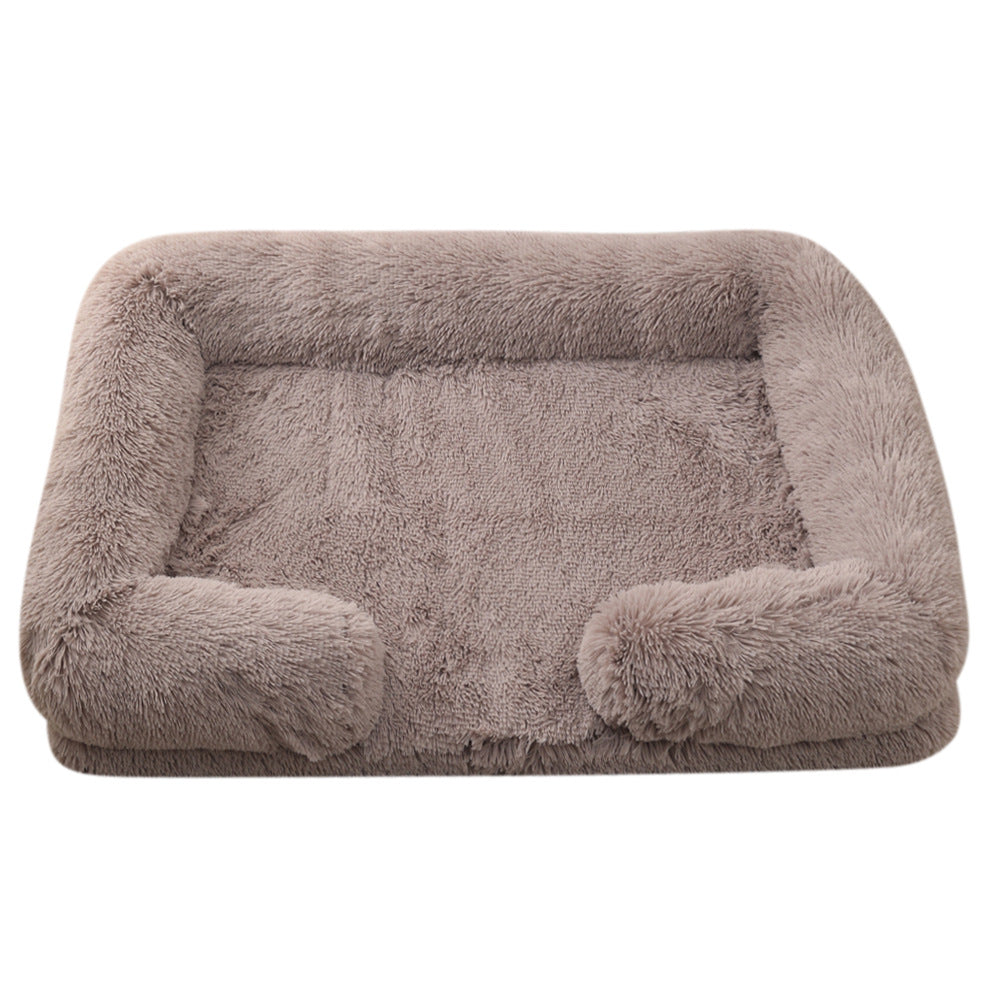 Plush Round Pet Bed Winter Warm Sleeping Cushion