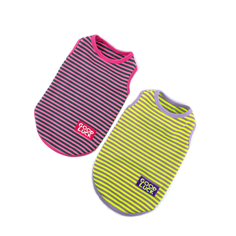 Pet Cool Breathable Striped Vest Summer Apparel Clothing