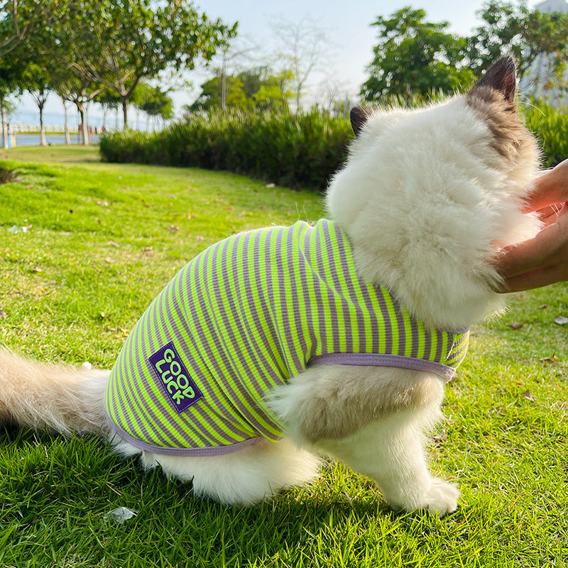 Pet Cool Breathable Striped Vest Summer Apparel Clothing