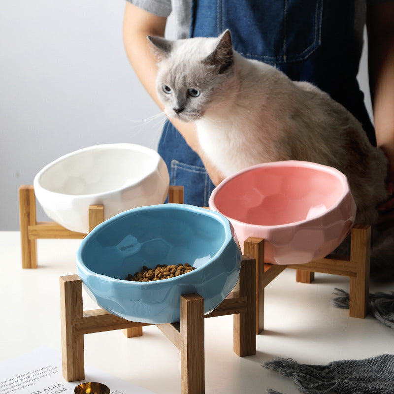 Pet Angled Food Bowl Bucket Style Feeding Bowl