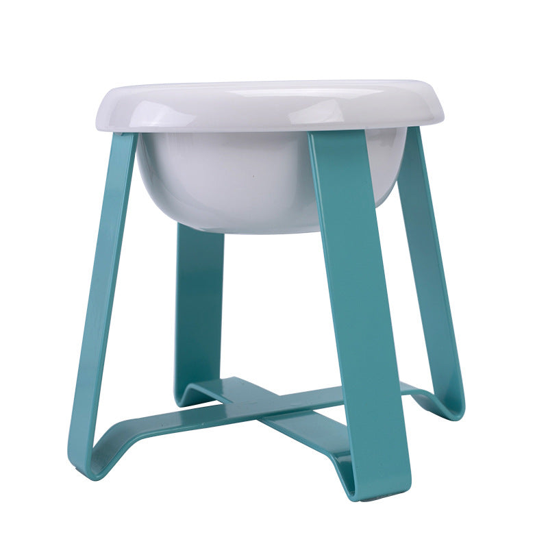 Pet Creative Anti Slip Feeding Bowl Iron Stand Dual Bowl Feeder