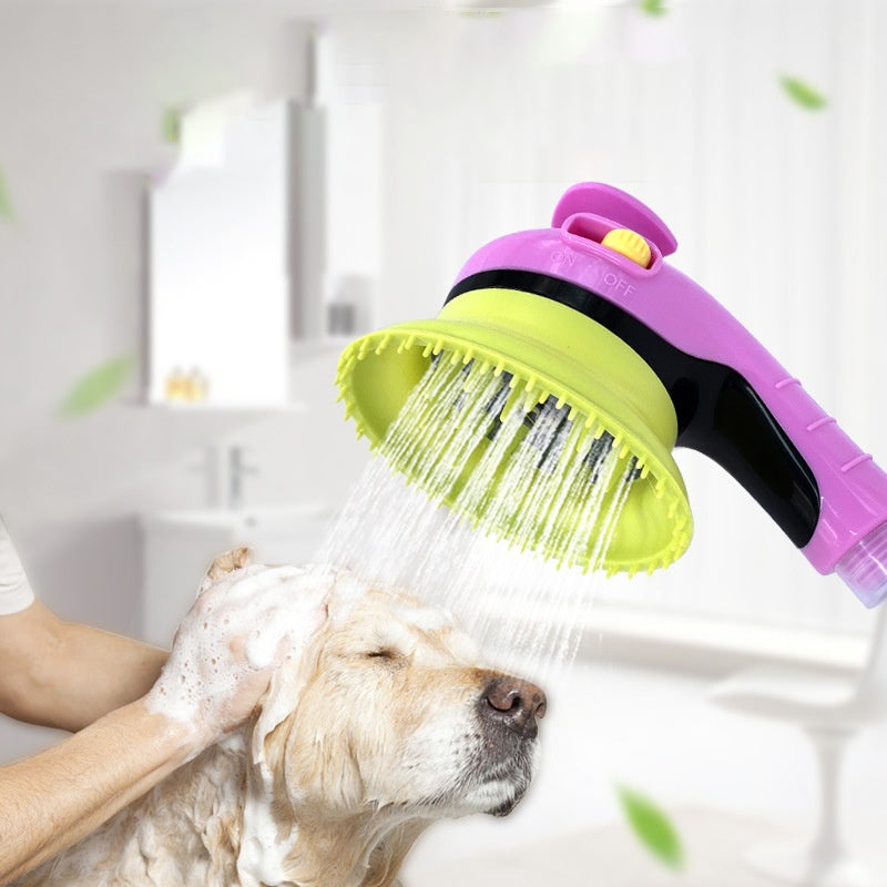 Pet Shower Kit With Brush And Massage Grooming Set