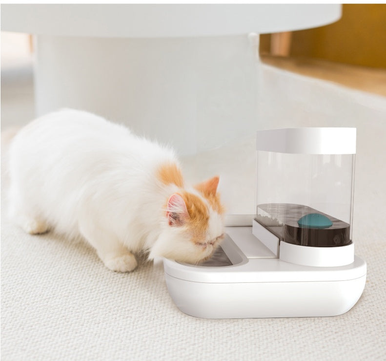 Automatic Pet Feeding And Drinking Fountain 1.5L Capacity Bowl System