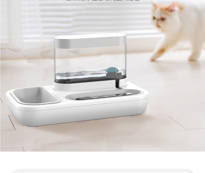 Automatic Pet Feeding And Drinking Fountain 1.5L Capacity Bowl System