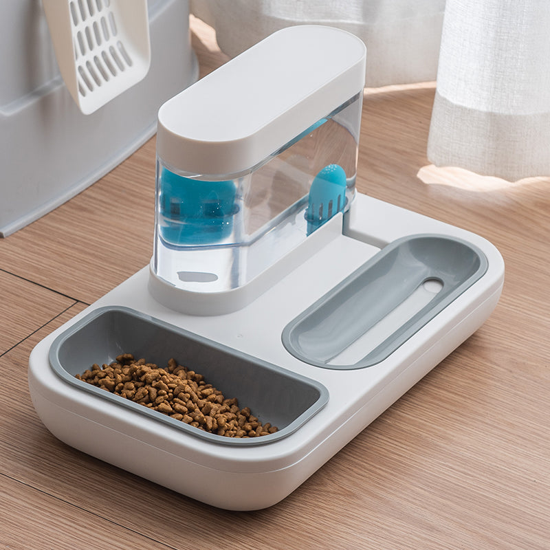 Automatic Pet Feeding And Drinking Fountain 1.5L Capacity Bowl System