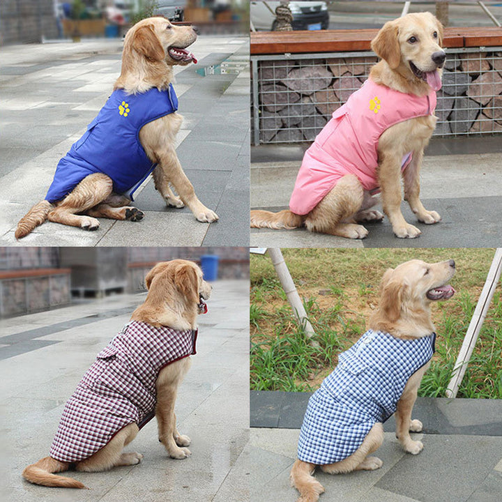 Waterproof Reversible Pet Vest Jacket Winter Warm Coat