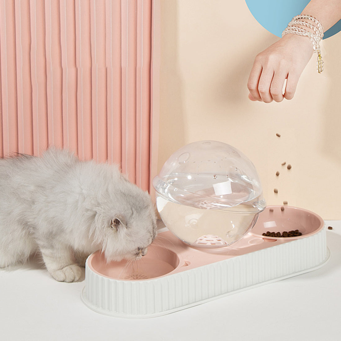 Automatic Pet Feeder Water Bowl Drinking Dispenser