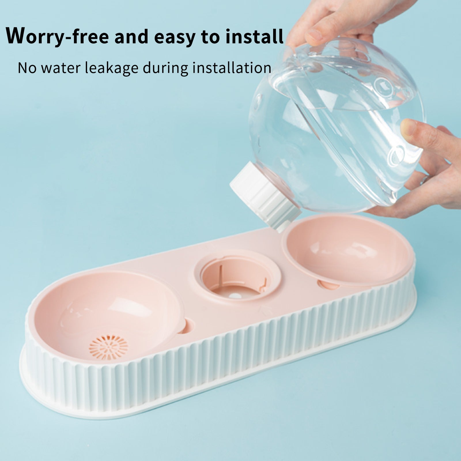 Automatic Pet Feeder Water Bowl Drinking Dispenser