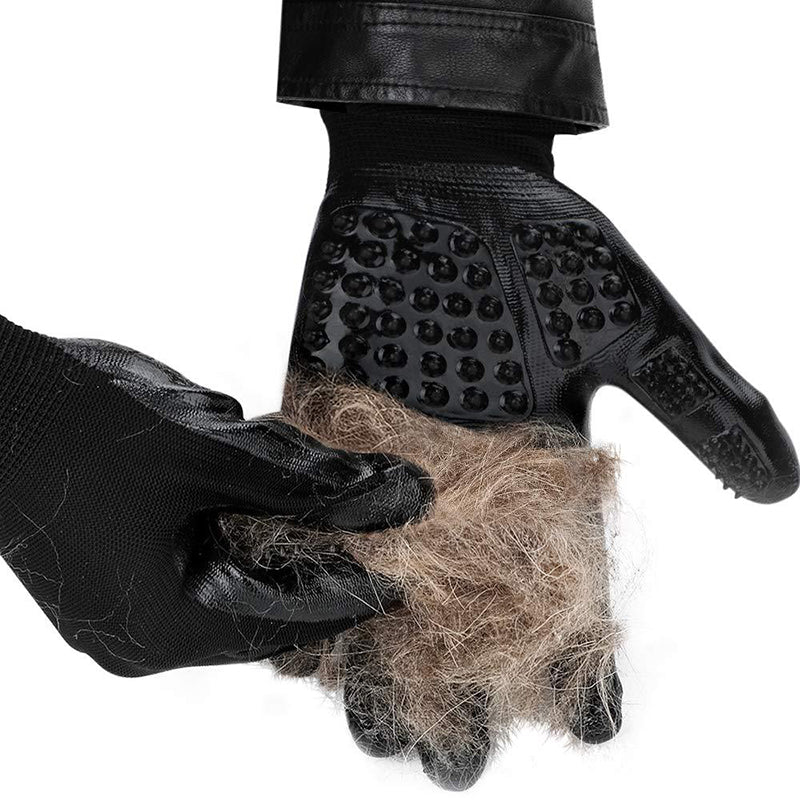 Soft Rubber Pet Grooming Glove Hair Remover Shedding Massage Brush