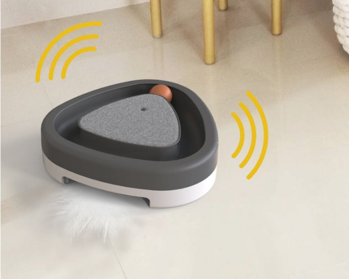 Smart Interactive Pet Triangle Turntable Scratcher Toy