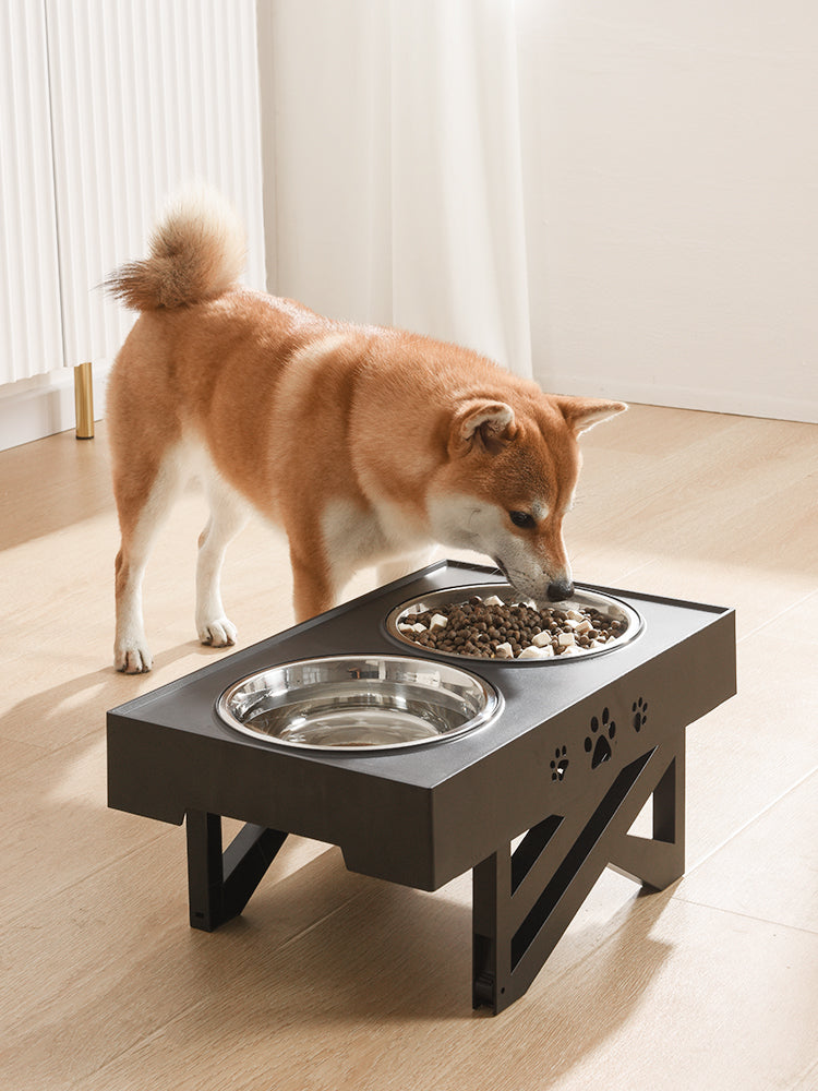 Pet Stainless Steel Folding Feeding Bowl Portable Feeder