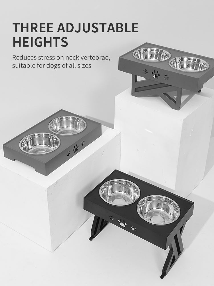 Pet Stainless Steel Folding Feeding Bowl Portable Feeder