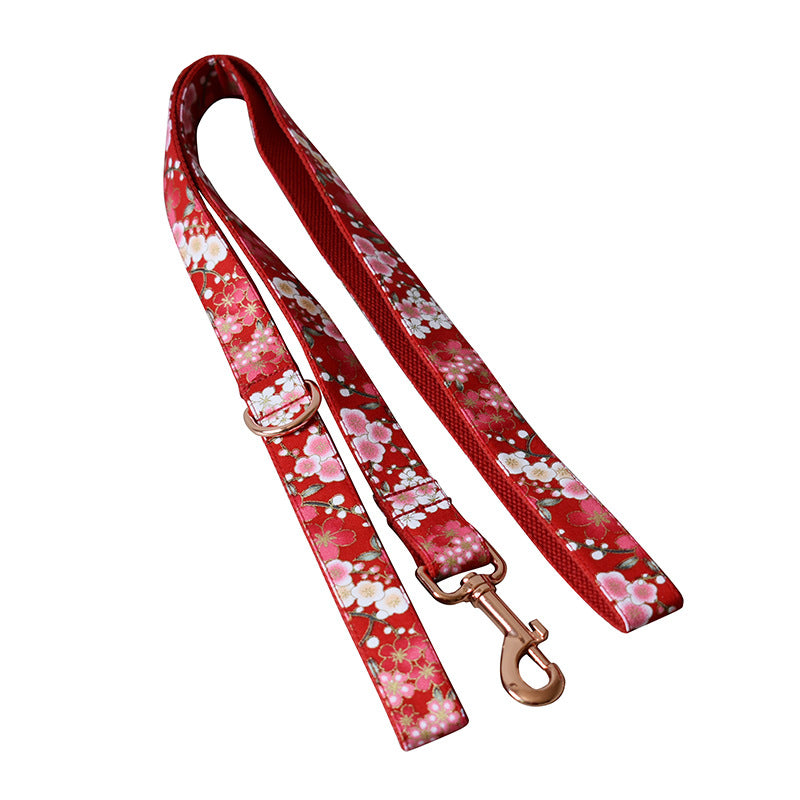 Floral Style Pet Pen And Leash Set Female Design