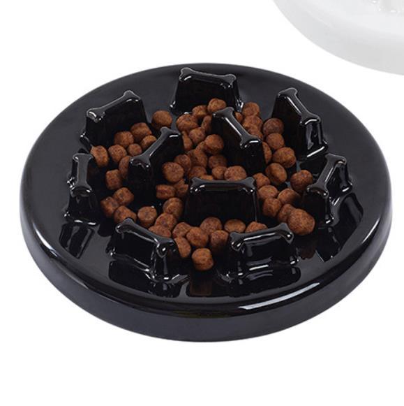 Tilted Solid Wood Double Bowl Pet Feeding Stand