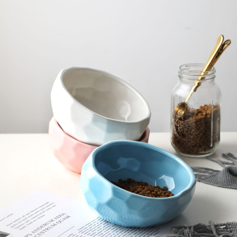 Pet Angled Food Bowl Bucket Style Feeding Bowl