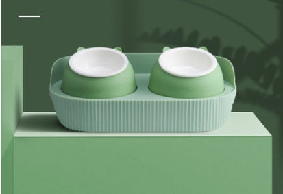 Pet Ceramic Food Bowl Neck Protection Feeding Dish