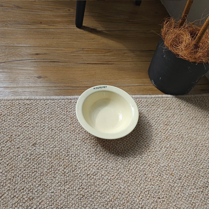 Anti Tumble Elevated Ceramic Pet Double Feeding Bowl