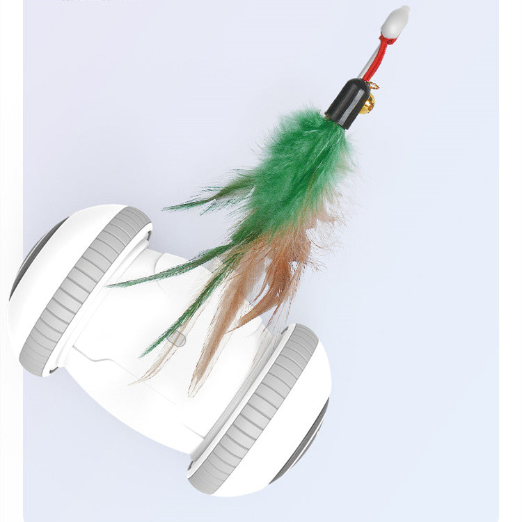 Interactive Pet Toy Interchangeable Feather Heads