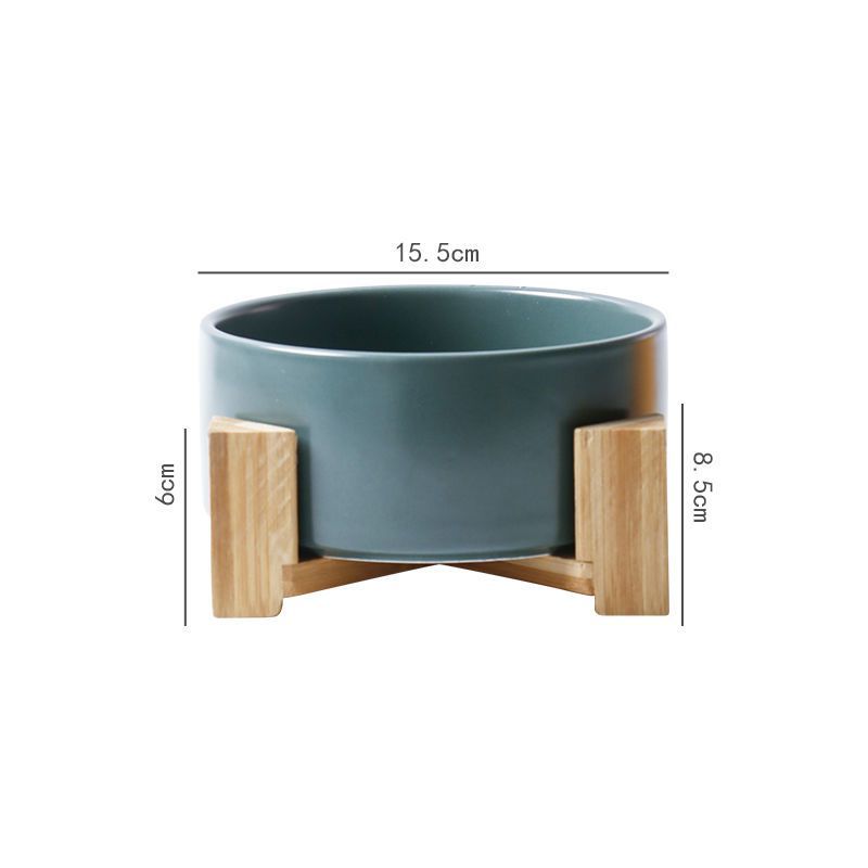 Large Capacity High Stand Ceramic Pet Feeding Bowl