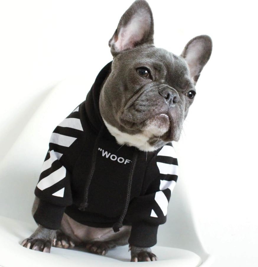 Pet Fashion Three Stripe Sweater Autumn Winter Sports Apparel