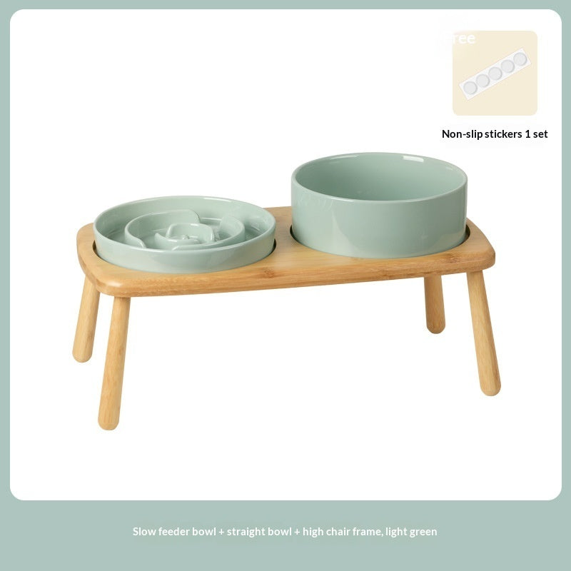 Ceramic Pet Slow Feeding Anti Choking Bowl Feeder
