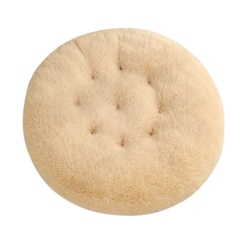 Round Plush Warm Pet Sleep Mat Bed