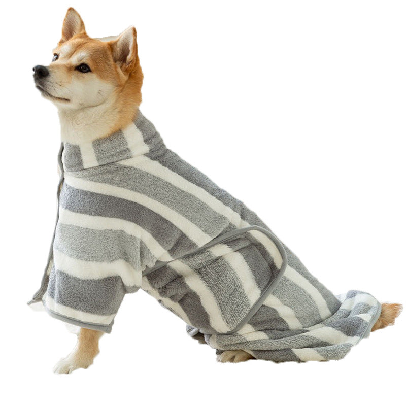 Absorbent Pet Bath Robe Quick Drying Pet Apparel