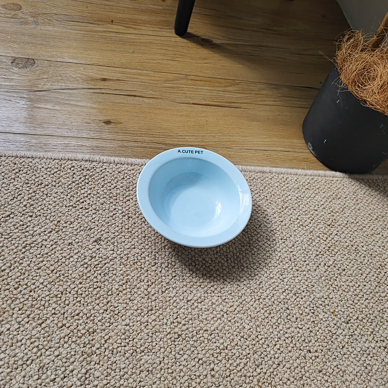 Anti Tumble Elevated Ceramic Pet Double Feeding Bowl