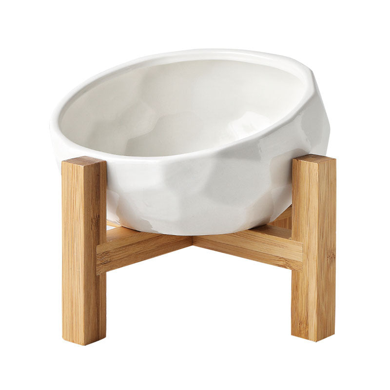 Pet Angled Food Bowl Bucket Style Feeding Bowl