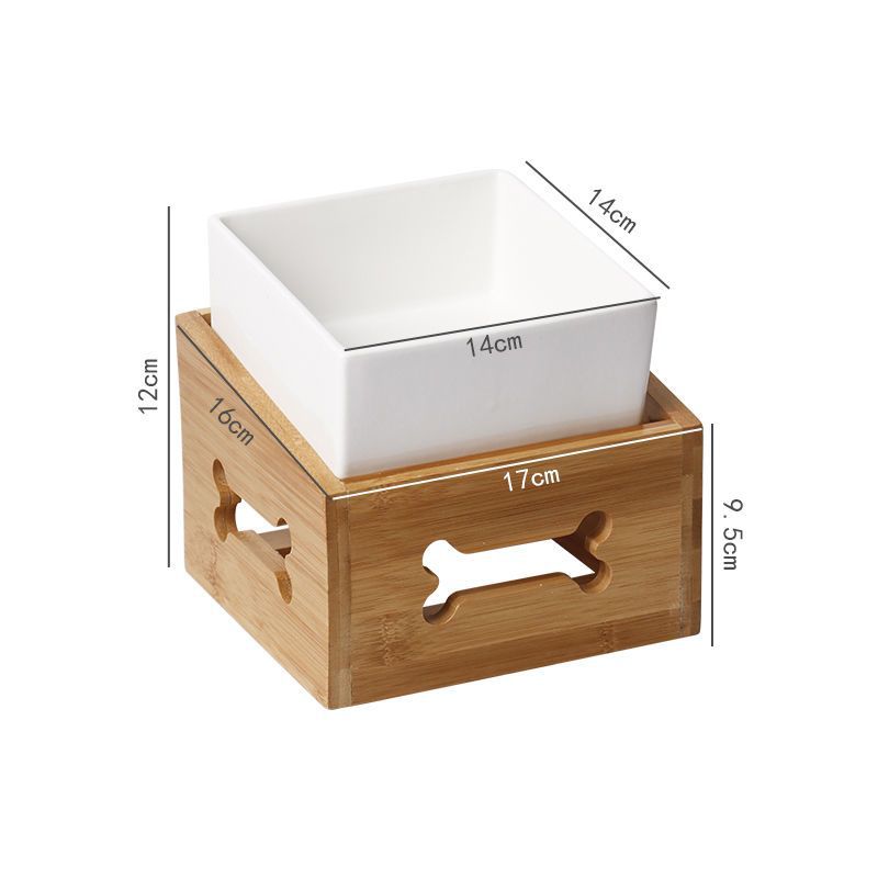 Large Capacity High Stand Ceramic Pet Feeding Bowl