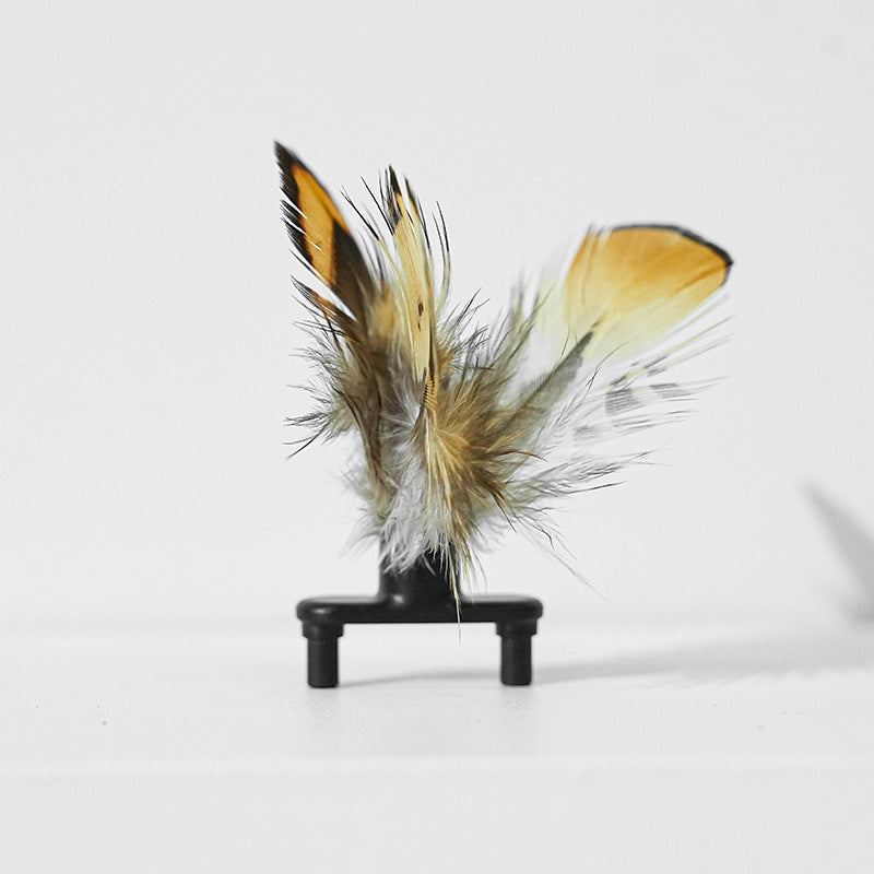 Electric Interactive Pet Toy Moving Bee Feather Teaser