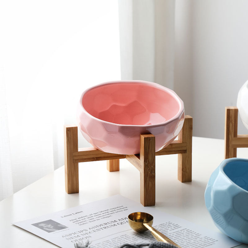 Pet Angled Food Bowl Bucket Style Feeding Bowl