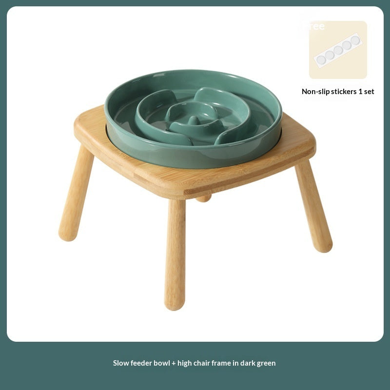 Ceramic Pet Slow Feeding Anti Choking Bowl Feeder