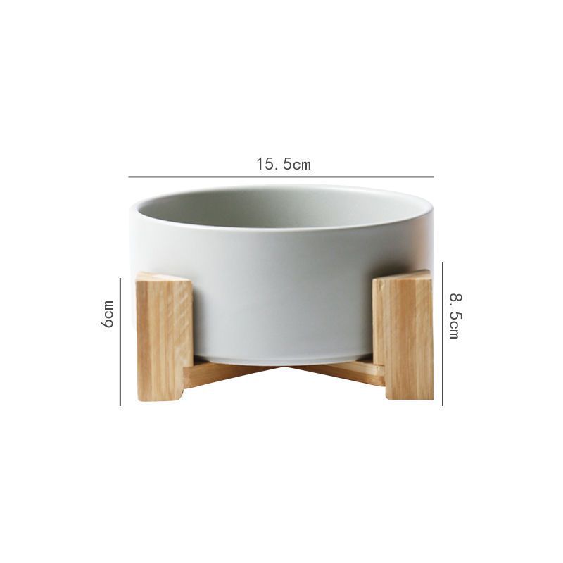 Large Capacity High Stand Ceramic Pet Feeding Bowl