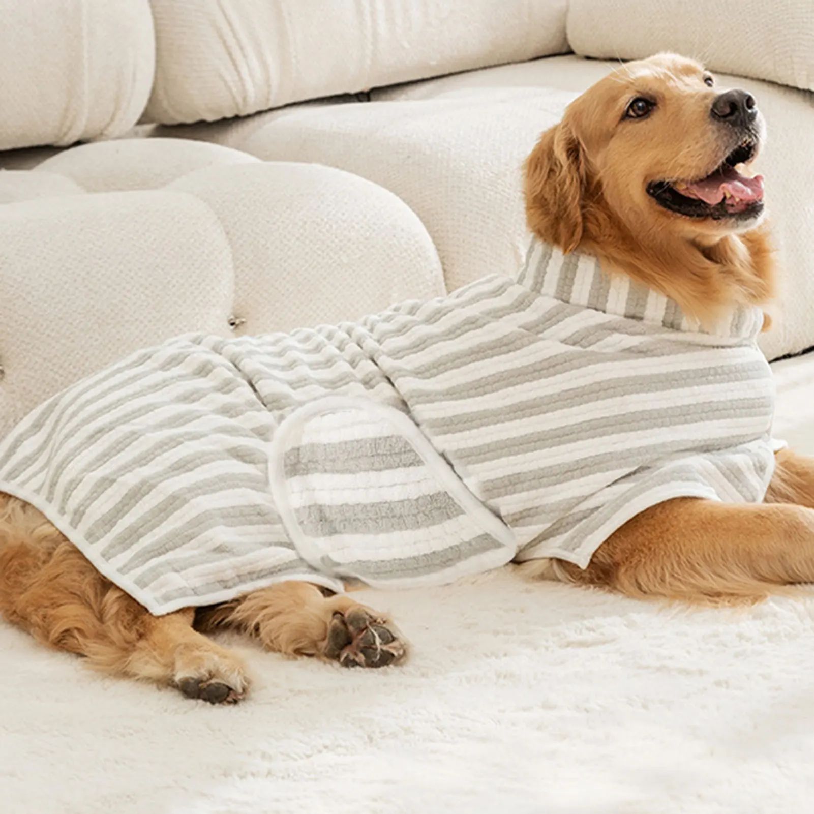 Ultra Absorbent Pet Bath Towel Quick Drying Bathrobe Grooming Cloth