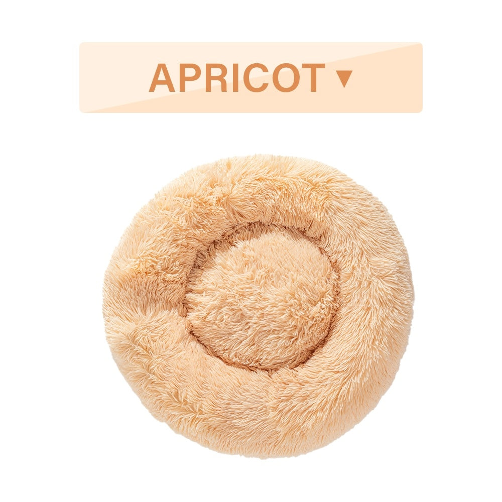 Fluffy Donut Plush Pet Bed Washable Calming Mat